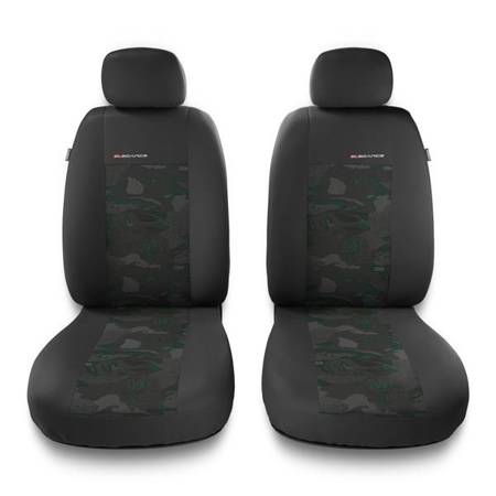 Universele autohoezen voor Subaru Legacy II, III, IV, V, VI (1994-2019) - autostoelhoezen - autostoelbeschermer set - Auto-Dekor - Elegance 1+1 - groen