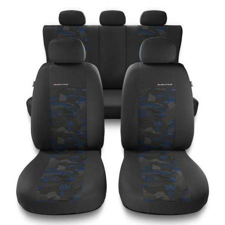 Universele autohoezen voor Subaru Outback I, II, III, IV, V (1995-2019) - autostoelhoezen - autostoelbeschermer set - Auto-Dekor - Elegance - blauw