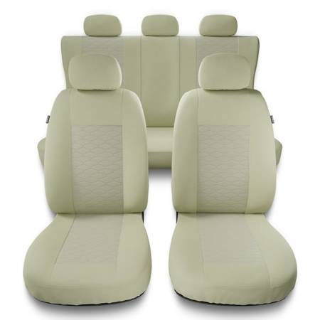 Universele autohoezen voor Subaru Outback I, II, III, IV, V (1995-2019) - autostoelhoezen - autostoelbeschermer set - Auto-Dekor - Modern - MP-3 (beige)