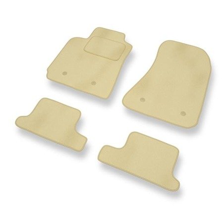 Velours automatten voor Alfa Romeo Brera (2005-2010) - vloermatten - mattenset - DGS Autodywan - beige