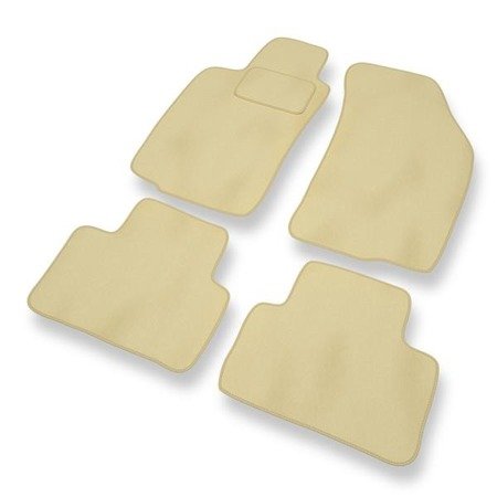 Velours automatten voor Alfa Romeo GT (2003-2010) - vloermatten - mattenset - DGS Autodywan - beige