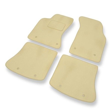 Velours automatten voor Audi A4 I B5 (1994-2001) - vloermatten - mattenset - DGS Autodywan - beige