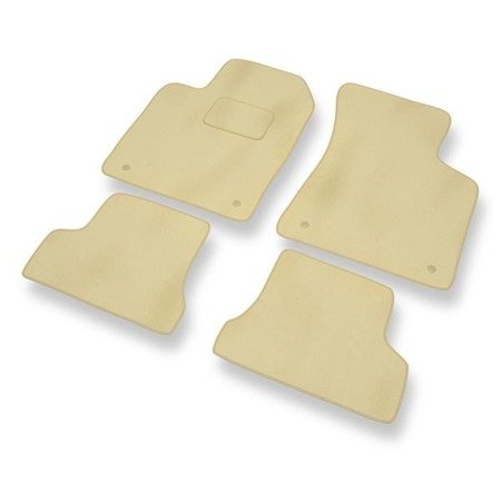 Velours automatten voor Audi TT I 8N (1998-2006) - vloermatten - mattenset - DGS Autodywan - beige