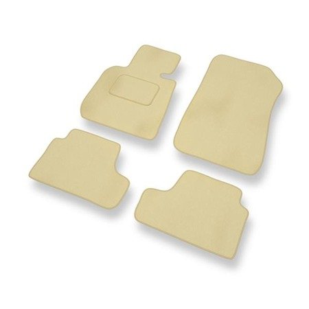 Velours automatten voor BMW 3 M3 IV E93 (2007-2013) - vloermatten - mattenset - DGS Autodywan - beige