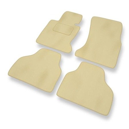 Velours automatten voor BMW 7 IV E65/E66 (2001-2008) - vloermatten - mattenset - DGS Autodywan - beige