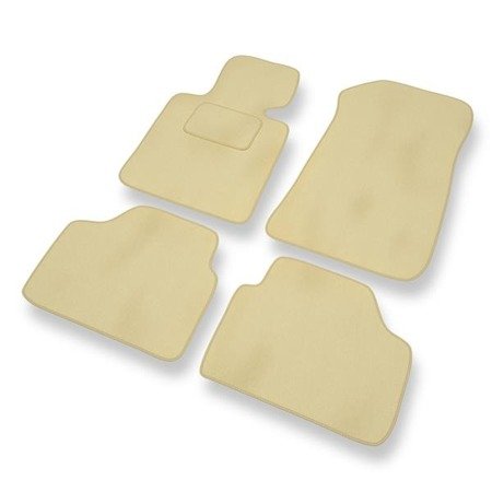 Velours automatten voor BMW X1 I E84 (2009-2015) - vloermatten - mattenset - DGS Autodywan - beige