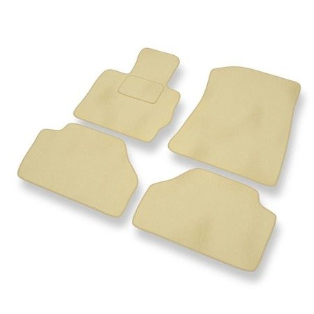 Velours automatten voor BMW X3 II F25 (2010-2017) - vloermatten - mattenset - DGS Autodywan - beige