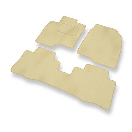 Velours automatten voor Chevrolet Captiva II (2011-....) - vloermatten - mattenset - DGS Autodywan - beige