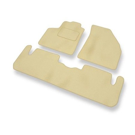 Velours automatten voor Chevrolet Rezzo (2004-2008) - vloermatten - mattenset - DGS Autodywan - beige