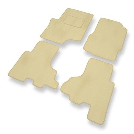 Velours automatten voor Chevrolet TrailBlazer II (2002-2009) - vloermatten - mattenset - DGS Autodywan - beige