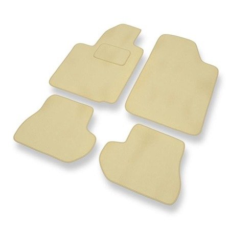 Velours automatten voor Citroen C2 (2003-2010) - vloermatten - mattenset - DGS Autodywan - beige