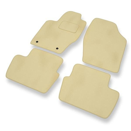 Velours automatten voor Citroen C4 I (2004-2013) - vloermatten - mattenset - DGS Autodywan - beige