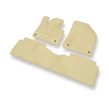 Velours automatten voor Citroen C5 III (2008-2017) - vloermatten - mattenset - DGS Autodywan - beige