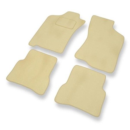 Velours automatten voor Fiat Albea (2002-2010) - vloermatten - mattenset - DGS Autodywan - beige