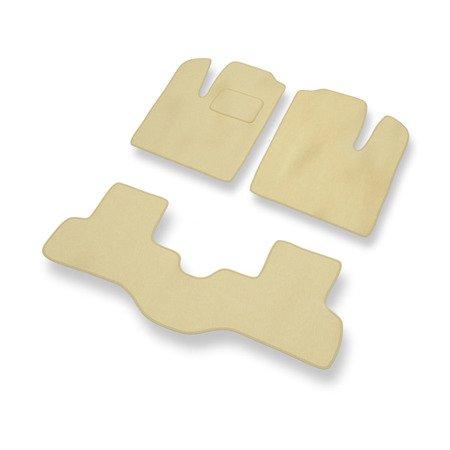 Velours automatten voor Fiat Doblo I (2000-2011) - vloermatten - mattenset - DGS Autodywan - beige