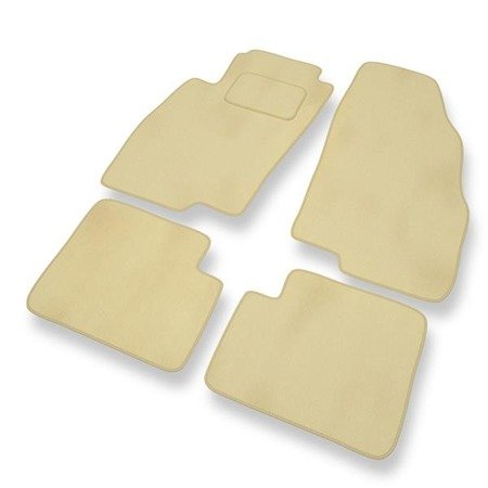 Velours automatten voor Fiat Linea (2007-2013) - vloermatten - mattenset - DGS Autodywan - beige