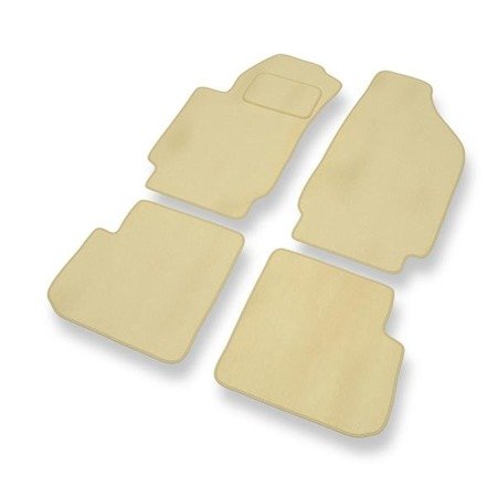 Velours automatten voor Fiat Stilo (2001-2008) - vloermatten - mattenset - DGS Autodywan - beige