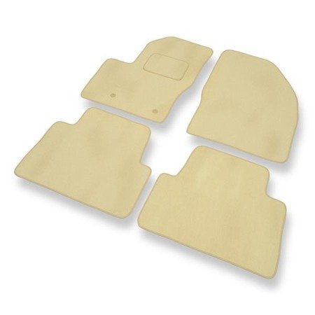 Velours automatten voor Ford C-Max I (2003-2010) - vloermatten - mattenset - DGS Autodywan - beige