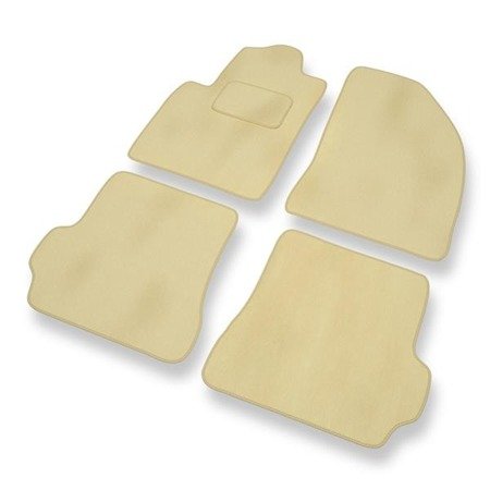 Velours automatten voor Ford Fiesta V (2002-2008) - vloermatten - mattenset - DGS Autodywan - beige