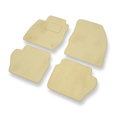 Velours automatten voor Ford Fiesta VI (2008-2012) - vloermatten - mattenset - DGS Autodywan - beige