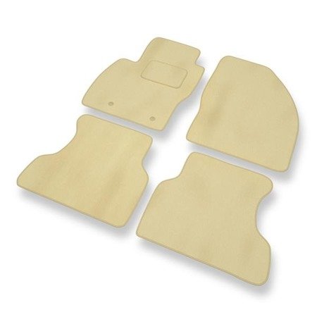 Velours automatten voor Ford Focus II (2005-2010) - vloermatten - mattenset - DGS Autodywan - beige