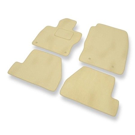 Velours automatten voor Ford Focus III (2010-2018) - vloermatten - mattenset - DGS Autodywan - beige