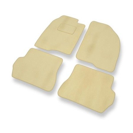 Velours automatten voor Ford Fusion I (2002-2005) - vloermatten - mattenset - DGS Autodywan - beige