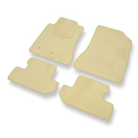 Velours automatten voor Ford Mustang VI (2014-....) - vloermatten - mattenset - DGS Autodywan - beige