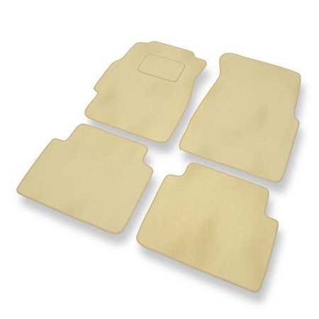 Velours automatten voor Honda Civic VI (3 deuren, 4 deuren) (1996-2000) - vloermatten - mattenset - DGS Autodywan - beige