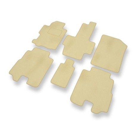 Velours automatten voor Honda FR-V (2004-2009) - vloermatten - mattenset - DGS Autodywan - beige