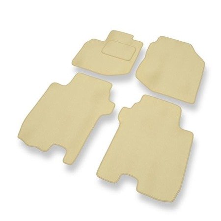 Velours automatten voor Honda Jazz III (2008-2015) - vloermatten - mattenset - DGS Autodywan - beige