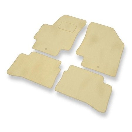 Velours automatten voor Hyundai Accent III (2006-2011) - vloermatten - mattenset - DGS Autodywan - beige