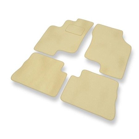 Velours automatten voor Hyundai Getz (2002-2008) - vloermatten - mattenset - DGS Autodywan - beige