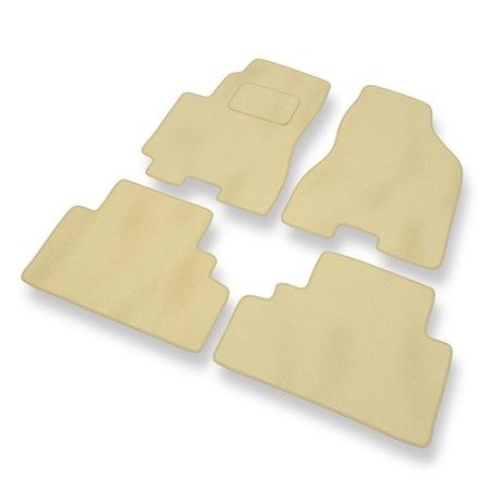 Velours automatten voor Hyundai Tucson I (2004-2010) - vloermatten - mattenset - DGS Autodywan - beige