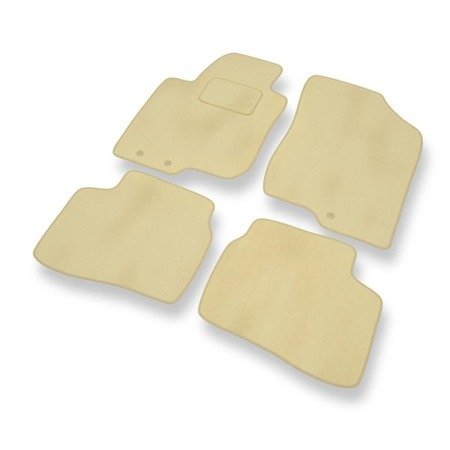 Velours automatten voor Hyundai i30 I (2007-2011) - vloermatten - mattenset - DGS Autodywan - beige