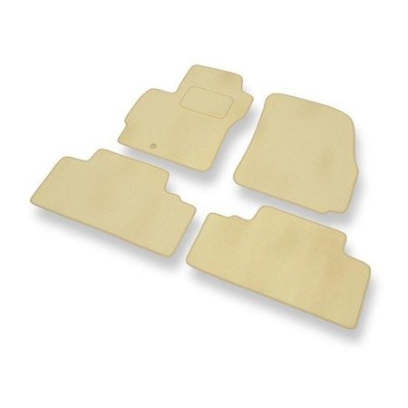 Velours automatten voor Mazda 5 I (2006-2010) - vloermatten - mattenset - DGS Autodywan - beige