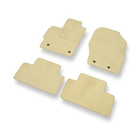 Velours automatten voor Mazda CX-7 (2007-2012) - vloermatten - mattenset - DGS Autodywan - beige