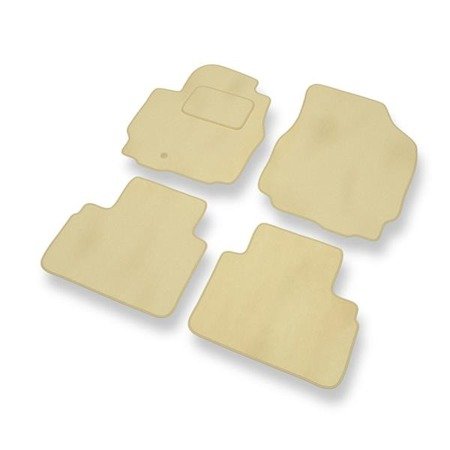 Velours automatten voor Mazda Tribute I (2000-2007) - vloermatten - mattenset - DGS Autodywan - beige