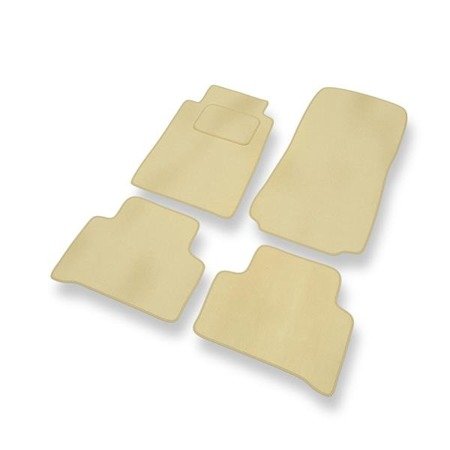 Velours automatten voor Mercedes-Benz C Klas W202 (1993-2000) - vloermatten - mattenset - DGS Autodywan - beige