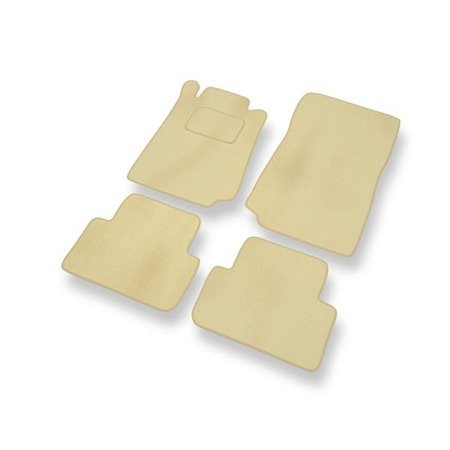 Velours automatten voor Mercedes-Benz CLK A208, C208 (1996-2003) - vloermatten - mattenset - DGS Autodywan - beige