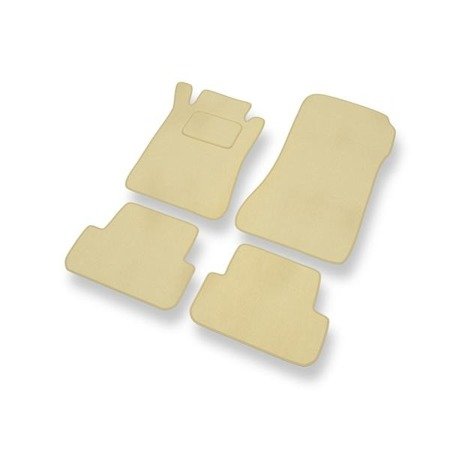 Velours automatten voor Mercedes-Benz CLK A209, C209 (2003-2009) - vloermatten - mattenset - DGS Autodywan - beige