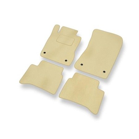 Velours automatten voor Mercedes-Benz CLS W219 (2004-2010) - vloermatten - mattenset - DGS Autodywan - beige