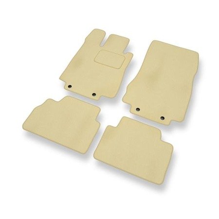 Velours automatten voor Mercedes-Benz S Klas W220 (lange versie) (1998-2006) - vloermatten - mattenset - DGS Autodywan - beige