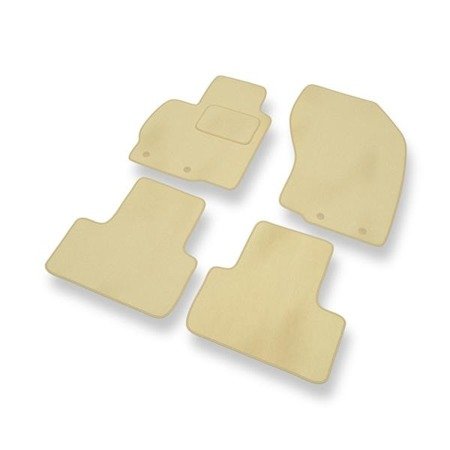 Velours automatten voor Mitsubishi ASX (2010-2021) - vloermatten - mattenset - DGS Autodywan - beige