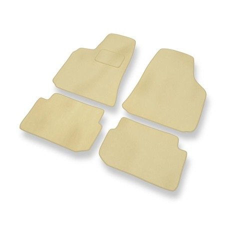 Velours automatten voor Mitsubishi Eclipse III (1999-2005) - vloermatten - mattenset - DGS Autodywan - beige