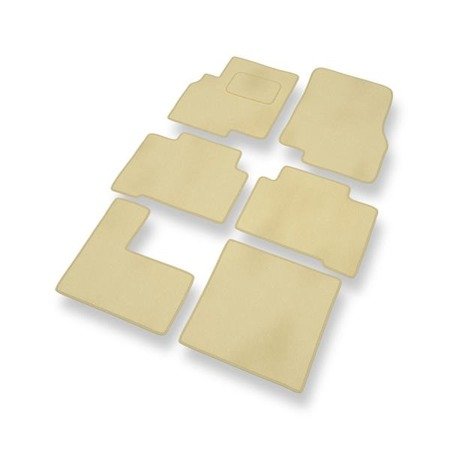 Velours automatten voor Mitsubishi Grandis (2003-2011) - vloermatten - mattenset - DGS Autodywan - beige