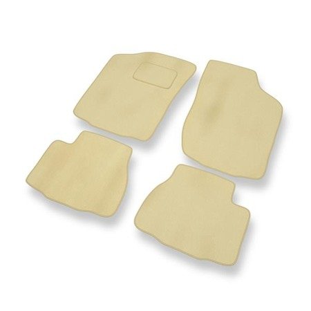 Velours automatten voor Nissan Micra II (1992-2003) - vloermatten - mattenset - DGS Autodywan - beige