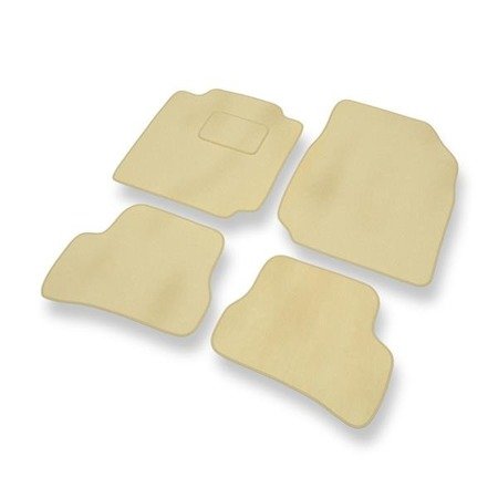 Velours automatten voor Nissan Micra III (2002-2010) - vloermatten - mattenset - DGS Autodywan - beige