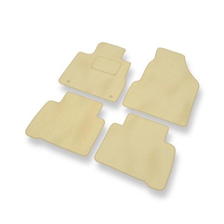 Velours automatten voor Nissan Murano II (2009-2015) - vloermatten - mattenset - DGS Autodywan - beige