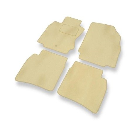 Velours automatten voor Nissan Note E11 (2004-2013) - vloermatten - mattenset - DGS Autodywan - beige